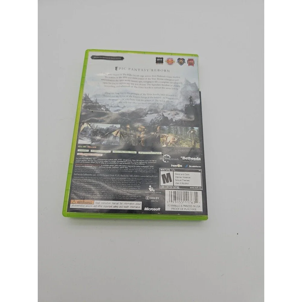 The Elder Scrolls V: Skyrim Xbox 360 CIB